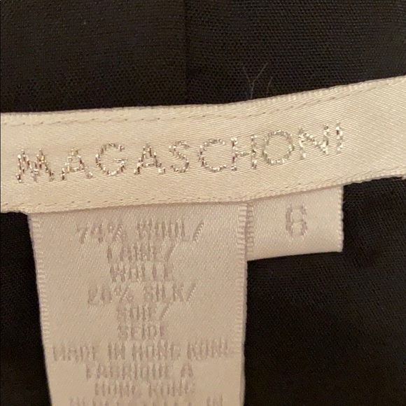 Magaschoni wool/silk blazer jet black size 6 NWT - Picture 6 of 9
